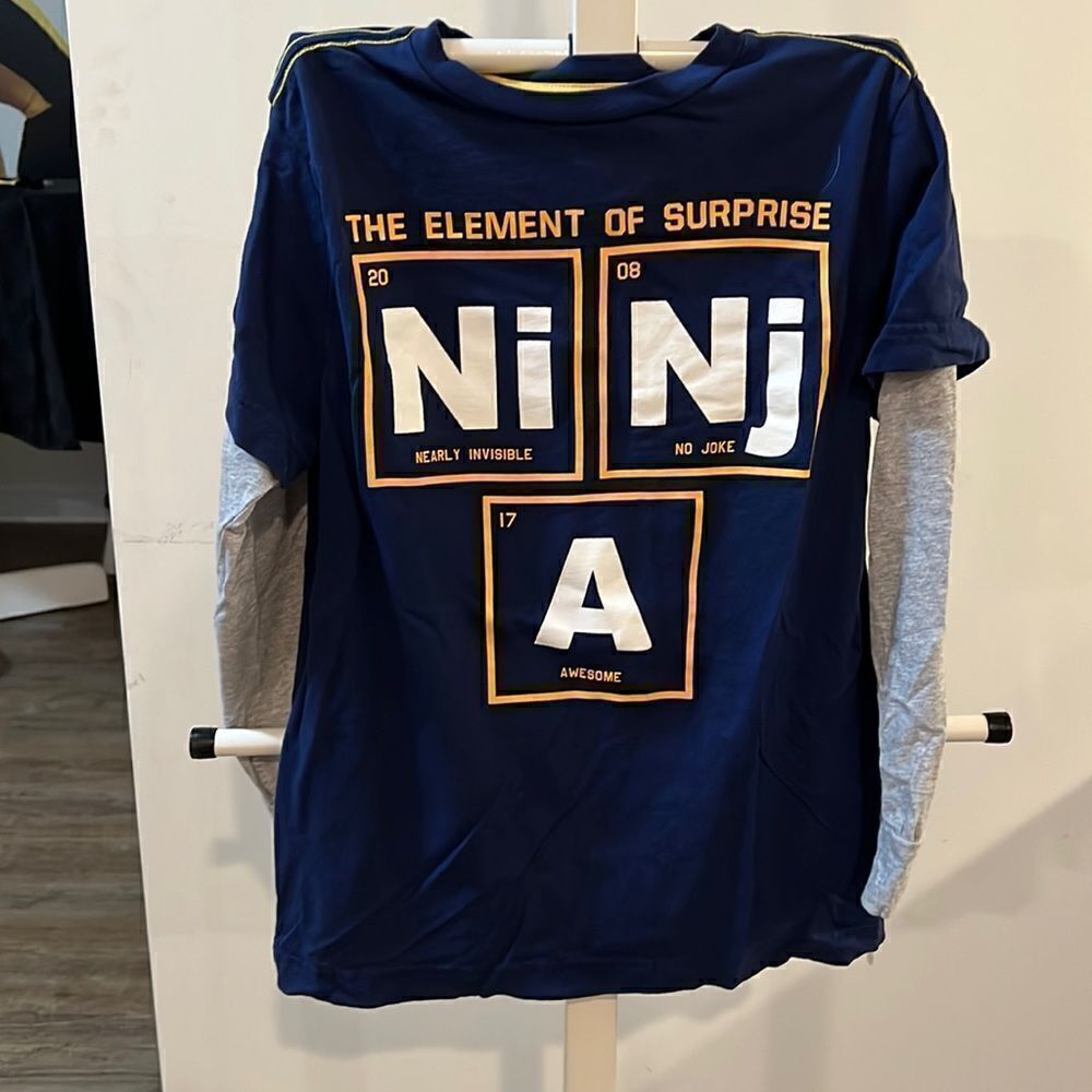 Crazy 8 Ninja blue long sleeved size 7/8 shirt